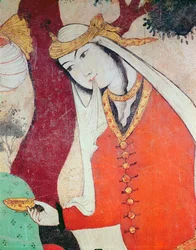 Frau vom Hofe von Schah Abbas I., 1585-1627 (Detail)